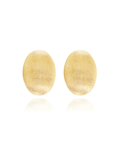 "Muse" gold pearl stud earrings (large)