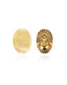 "Muse" gold pearl stud earrings (large)