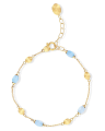 "Azure" Gold and Aquamarine thin bracelet